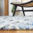 Inelda Hand Tufted Wool/Cotton Geometric Rug in Ivory/Blue-942175683
