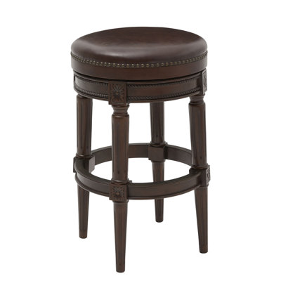 Chapman 31In. Wood Backless Bar-Height Swivel Barstool