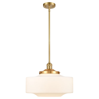 Mini luminaire suspendu à tige 1 lumière Franklin Restoration - Bridgeton - abat-jour DEL