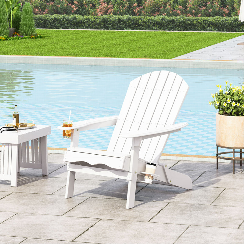 Chaise Adirondack de patio Bellwood, White