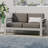 Khaki Cushion Patio - Aluminum 55.09In Length 600 Lbs Capacity Assembly Required 24.3In H 27.34In Depth Water-