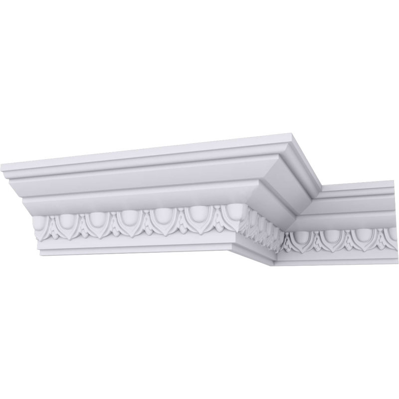 Moulure à œuf et à fléchettes Endurathane, H 3 1/2 po x P 3 1/4 po x F 4 3/4 po x L 94 1/2 po, (répétition 1 1/2 po), apprêtée en usine
