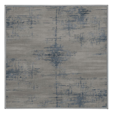 Machine Washable Abstract Gray Area Rug