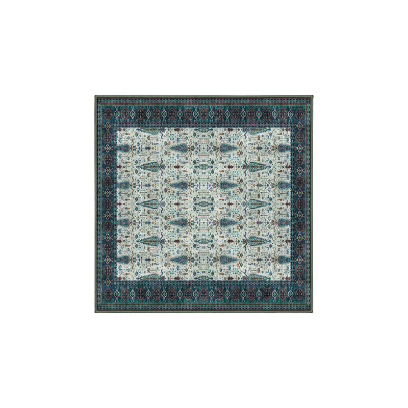 Floretha Washable Oriental Indoor Rug, Square 6'
