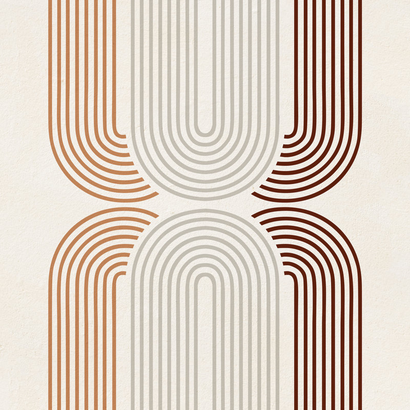 «Mid Century Line Art VII» par Iveta Abolina, reproduction sur toile tendue, H 12 po x l 12 po, Non, Toile tendue