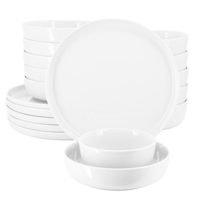 Service de table en porcelaine 18 pièces Ebern Designs Campos