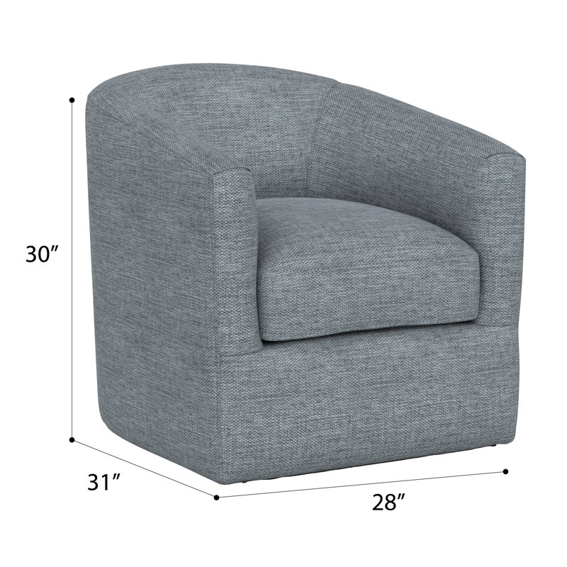 Fauteuil d'appoint pivotant à 360 degrés, Polyester gris