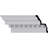 6 3/4"H x 4 3/4"P x 8 3/8"F x 94 1/2"L Dentil Crown Moulding