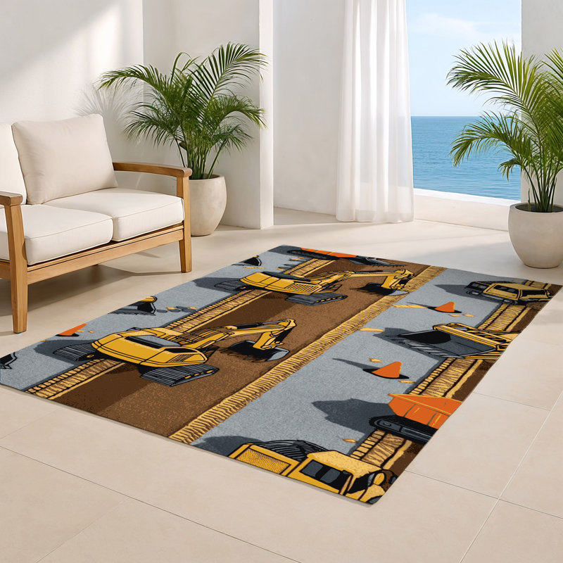 Tapis intérieur et extérieur brun Transport, Rectangle 4pi x 6 pi