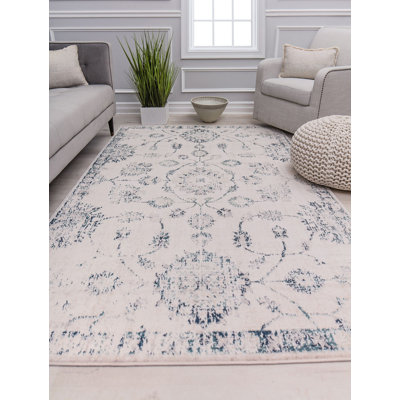 Claire Transitional Admiral Blue Area Rug