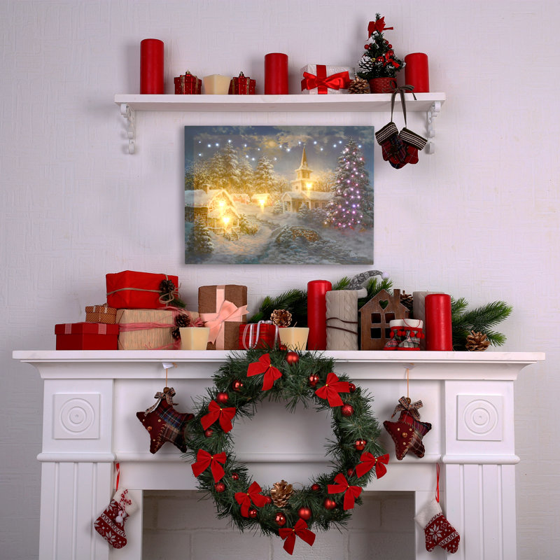 Battery-Operated Lighted Wall Art - Winter Village 
