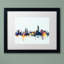 « barcelone espagne horizon blue », impression encadrée-17768340