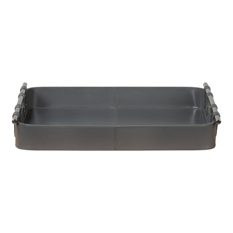 Shagreen Decorative Tray, Gray