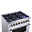 Cuisinière à carburant double 36 po Massimo - blanc-116499869