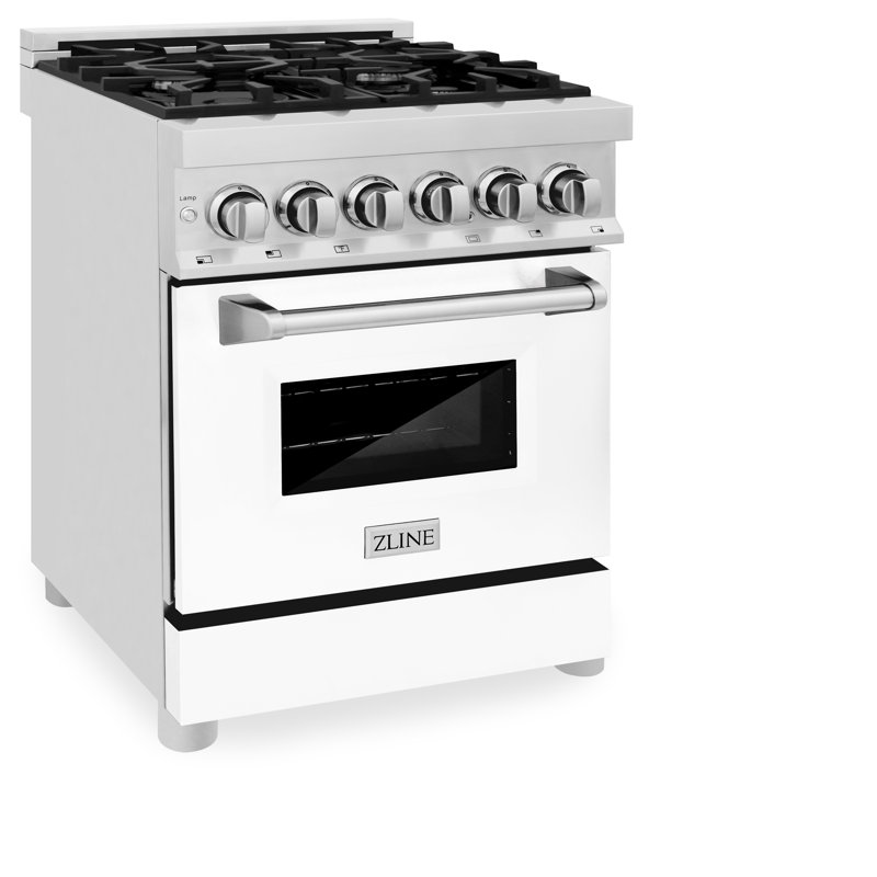 ZLINE 24 po 2,8 pieds cubes Pi. Cuisinière Legacy Dual, Blanc mat
