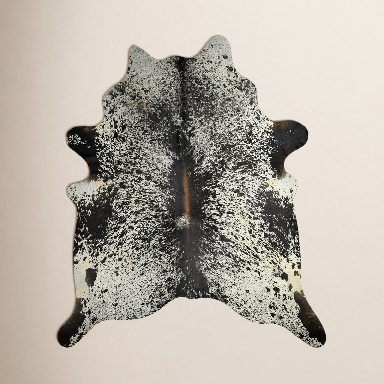 Charlize Salt Pepper Handmade Cowhide Rug, 6' x 8'