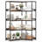 Corner Bookshelf 5-tier L-shaped Bookcase 71" Tall Etagere Bookshelf With Metal Frame-1898789098