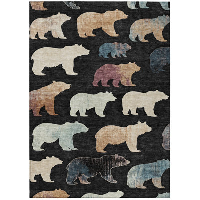 Machine Washable Indoor/Outdoor Adalaide ACN2338 Lodge Rug