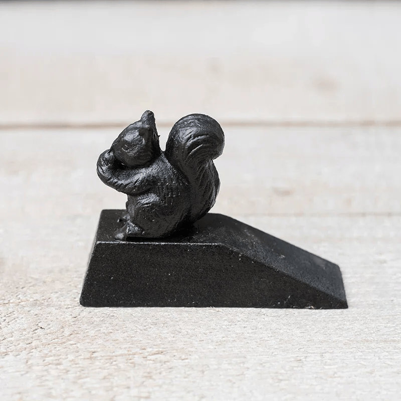 Rustic Cast Iron Squirrel Door Stop