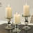 3-Piece Glass Candle Holder Set For Pillar And Taper Candles, Clear Candle Stand For Home Decor And Centerpieces