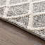 Tapis à motif géométrique tissé à plat à la main ivoire / noir Russo-1239658008
