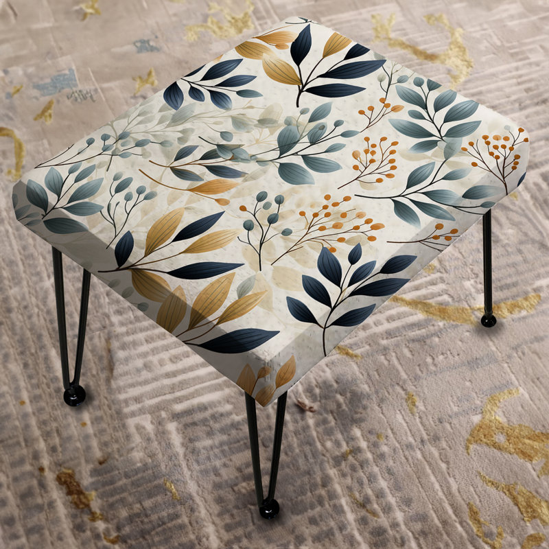 Monochrome Botany - Plants Rectangle Ottoman