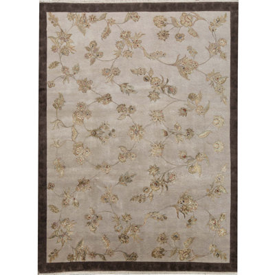 Tapis crème de haute qualité noué à la main