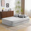 Grand canapé moderne grand format avec 4 coussins, canapé de futon en tissu moelleux, mousse haute densité pour une utilisation polyvalente et confortable-308197455
