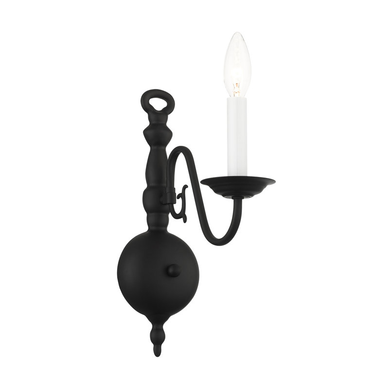 Benedetto Candle Wall Light, Black
