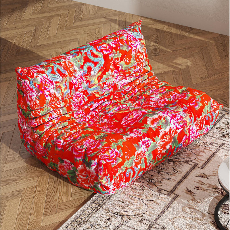 52'' W Bean Bag Chair, Modern Loveseats, Large Bean Bag Chair For Adults, Bean Bag Chairs For Teens With High-resilience Foam, Non-slip Base Floor Lounge Sofa, Living Room
