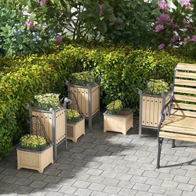 Cages de protection pour plantes empilables en métal 16 po x 13 po noires, jardin pour empêcher les animaux d'endommager les légumes, les fruits et les fleurs