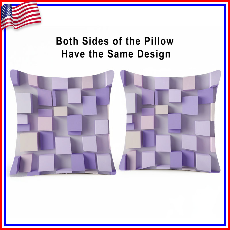Coussins mauves lilas mauves, 20 x 20 pouces