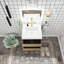 Meuble-lavabo simple avec plateau en résine Teriann-101831965