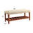 Charla Beige Fabric & Oak Finish Bench-2072608313