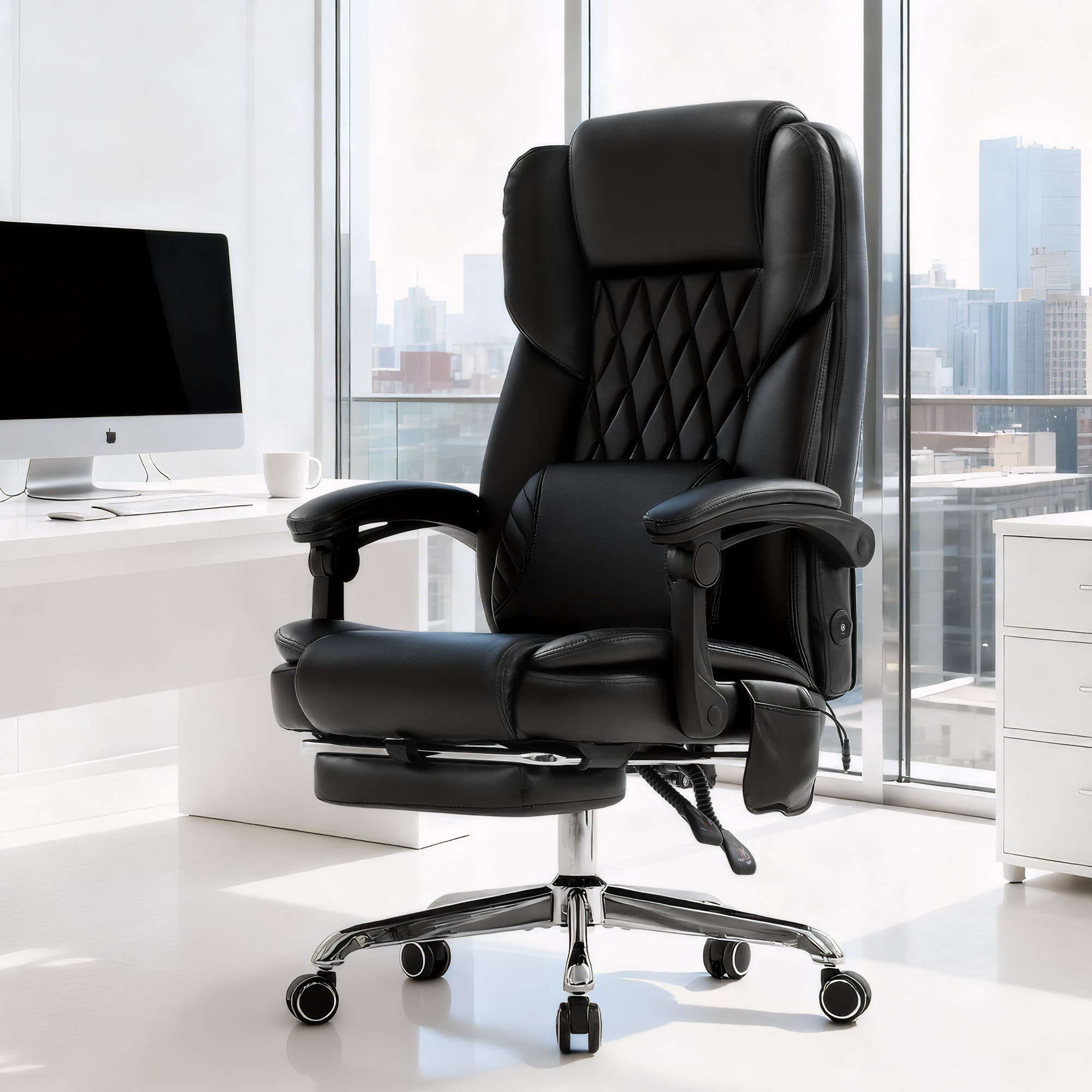 Latitude Run® Modern Upholstered Swivel Executive Office Chair | Wayfair