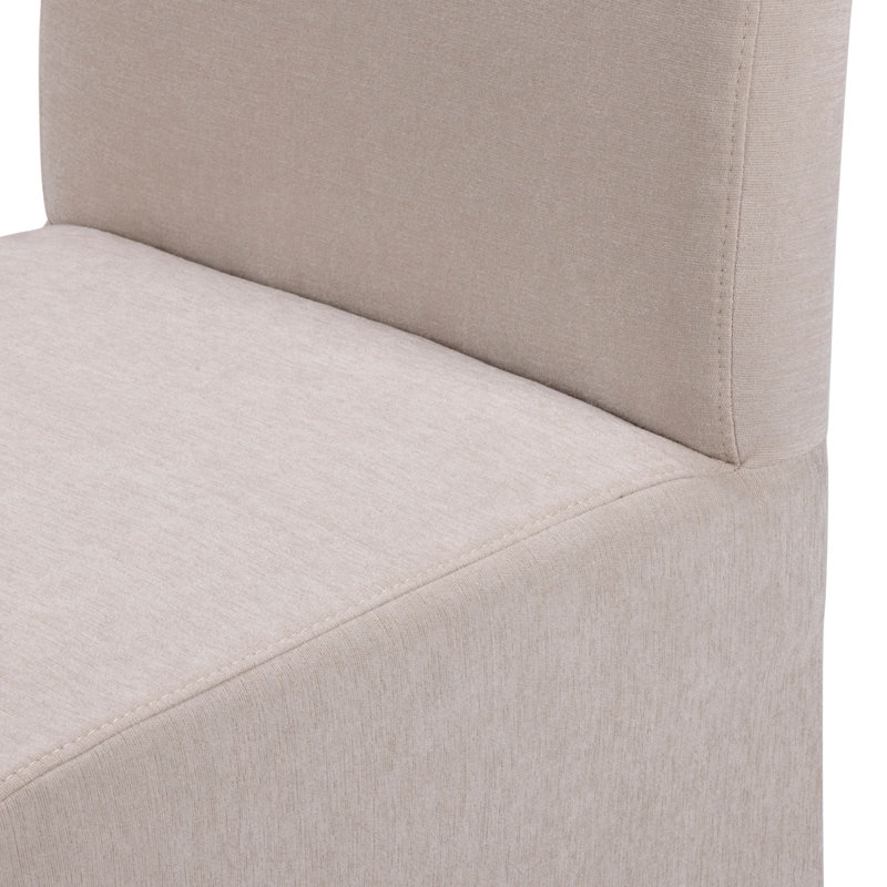 Chesnee Dining Chair with Long Slipcover, Sand, 2