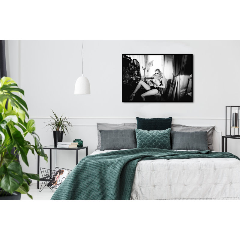 Dolce Vita - Print on Plastic / Acrylic, 80cm H x 120cm W x 10cm D, Black Frame