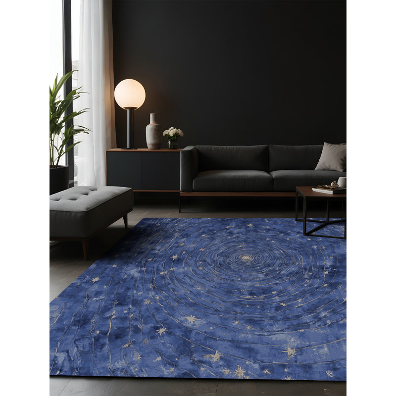 Tapis gris soyeux et moelleux, Carré 5 pi