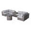 Ensemble de canapé modulaire d'extérieur 9 pièces avec coussins 9 pièces