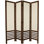 67" Tall Open Lattice Fabric 4 Panel Room Divider