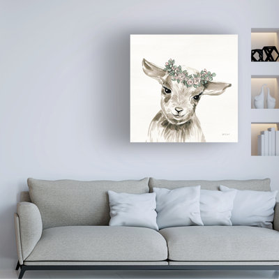 Art mural sur toile «Rouleau d'agneau avec couronne»