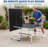 96" Portable Foldable Ping Pong Table, Modern Tennis Table with Clamp-Style Net & Rolling Wheels for Game Room, Patio & Garage-135815093