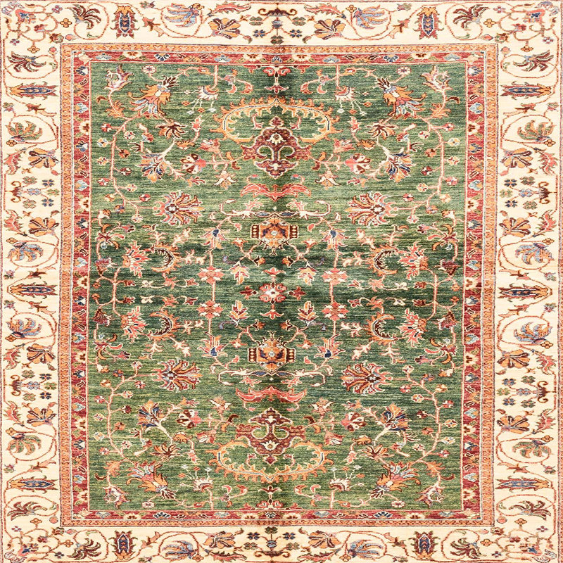 Tapis abstrait moderne 3251, Carré 5 pi