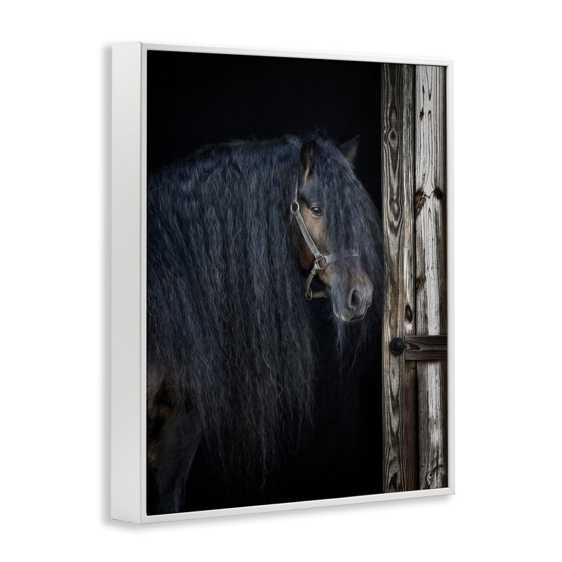 Cheval avec crinière ondulée, estampe numérique, conception de PHBurchett, H 30 po x l 24 po