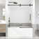 TQP 56"-60" W x 66" H Single Sliding Frameless Shower Door with 3/8"(10mm) glass