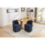 2 chaises de salle à manger modernes en chenille bleue avec roues universelles et chaises en bois, bleu, bras ergonomique rotatif à 360 °-1308471757