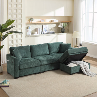 Modern Storage Sofa with Dual USB