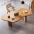 Brown Free Form Solid Wood desks-107978795
