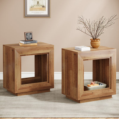 2x24" Farmhouse End Table Walnut(Set of 2)