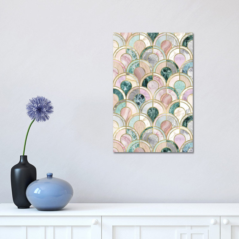 Marble Inlays by Emanuela Carratoni - Print on Canvas, Wrapped Canvas, 152.5 cm H x 101.5 cm W x 3.175 cm D